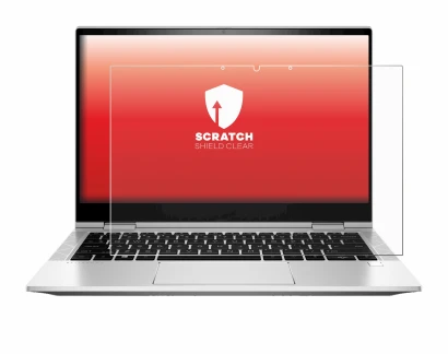 Immagine del dispositivo HP EliteBook x360 830 G8 con un'ampia varietà di protezioni per lo schermo.