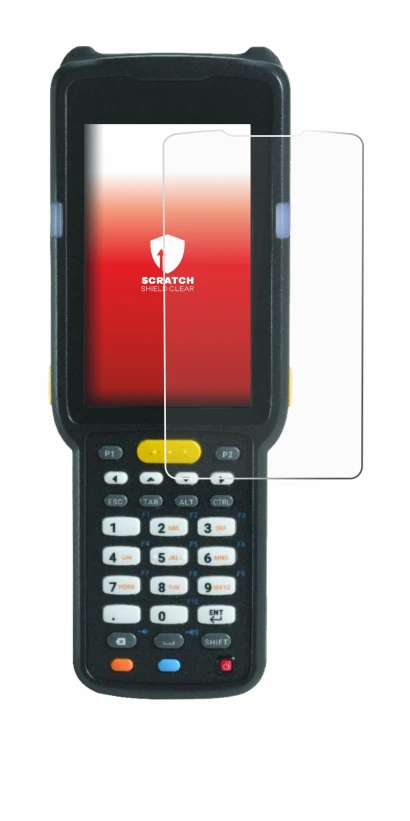 Immagine del dispositivo Zebra MC3300X con un'ampia varietà di protezioni per lo schermo.
