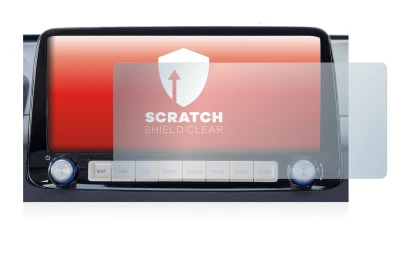 Immagine del dispositivo Hyundai Kona 2020 Infotainment System 10" con un'ampia varietà di protezioni per lo schermo.