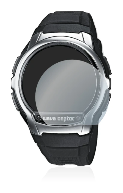 Immagine del dispositivo Casio Wave Ceptor WV-58 con un'ampia varietà di protezioni per lo schermo.