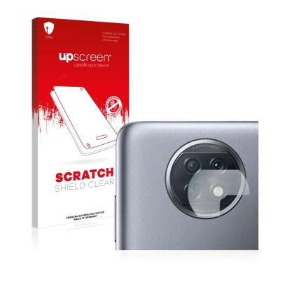 Parte frontale di una confezione del prodotto con il logo del marchio upscreen. Accanto è raffigurato il dispositivo Xiaomi Re