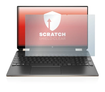 Immagine del dispositivo HP Spectre x360 (15-eb) (359.9 mm x 226.4 mm) con un'ampia varietà di protezioni per lo schermo.