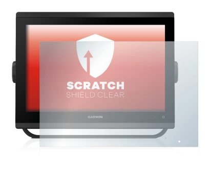Immagine del dispositivo Garmin GPSMAP 1223 con un'ampia varietà di protezioni per lo schermo.