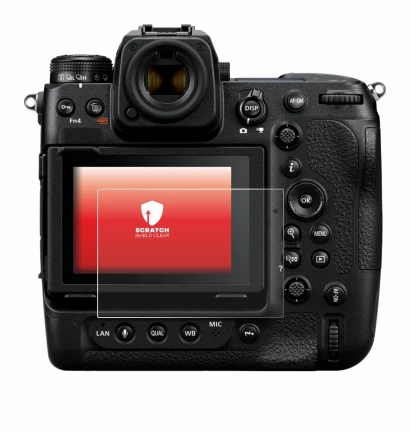 Immagine del dispositivo Nikon Z 9 con un'ampia varietà di protezioni per lo schermo.