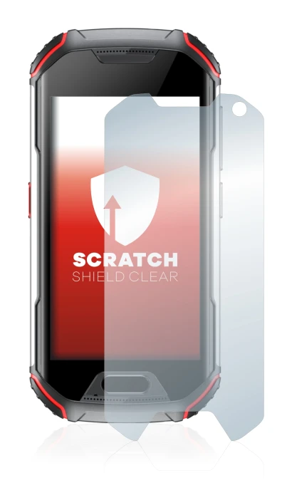 Immagine del dispositivo Unihertz Atom XL con un'ampia varietà di protezioni per lo schermo.