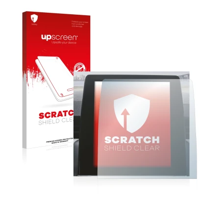 Parte frontale di una confezione del prodotto con il logo del marchio upscreen. Accanto è raffigurato il dispositivo Renault Z