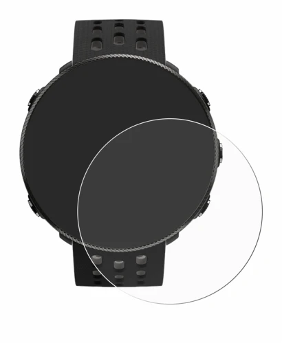 Immagine del dispositivo Polar Vantage M2 con un'ampia varietà di protezioni per lo schermo.