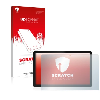 Parte frontale di una confezione del prodotto con il logo del marchio upscreen. Accanto è raffigurato il dispositivo realme Pa