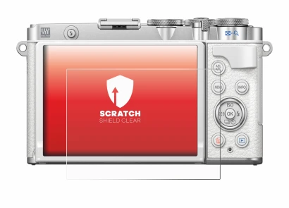 Immagine del dispositivo Olympus PEN E-P7 con un'ampia varietà di protezioni per lo schermo.