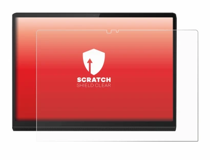 Immagine del dispositivo Lenovo Yoga Tab 13 con un'ampia varietà di protezioni per lo schermo.