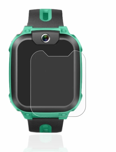 Immagine del dispositivo Imoo Watch Phone Z1 con un'ampia varietà di protezioni per lo schermo.