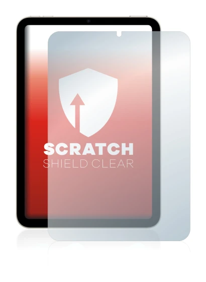Immagine del dispositivo Apple iPad Mini 6 2021 con un'ampia varietà di protezioni per lo schermo.