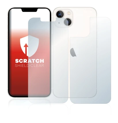 Immagine del dispositivo Apple iPhone 13 (Fronte+Retro) con un'ampia varietà di protezioni per lo schermo.