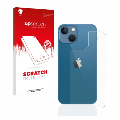 Parte frontale di una confezione del prodotto con il logo del marchio upscreen. Accanto è raffigurato il dispositivo Apple iPh
