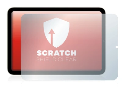 Immagine del dispositivo Apple iPad Mini 6 2021 (in formato orizzontale, 6a Gen.) con un'ampia varietà di protezioni per lo sc