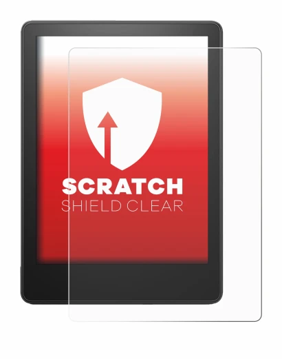 Immagine del dispositivo Amazon Kindle Paperwhite 2021 (11a Gen.) con un'ampia varietà di protezioni per lo schermo.