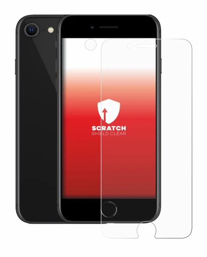 Immagine del dispositivo Apple iPhone SE 2 2020 (Fronte+Fotocamera) con un'ampia varietà di protezioni per lo schermo.