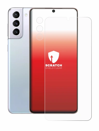 Immagine del dispositivo Samsung Galaxy S21 Plus 5G (Fronte+Fotocamera) con un'ampia varietà di protezioni per lo schermo.