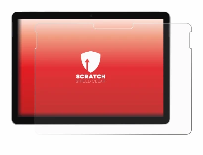 Immagine del dispositivo Microsoft Surface Go 3 con un'ampia varietà di protezioni per lo schermo.