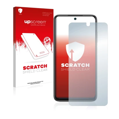 Parte frontale di una confezione del prodotto con il logo del marchio upscreen. Accanto è raffigurato il dispositivo Xiaomi Re