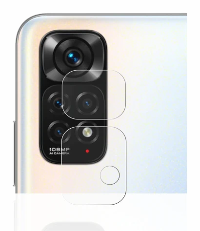 Immagine del dispositivo Xiaomi Redmi Note 11S (SOLO Fotocamera) con un'ampia varietà di protezioni per lo schermo.