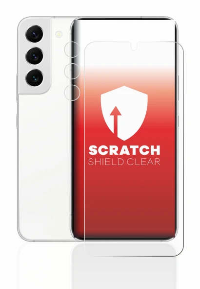 Immagine del dispositivo Samsung Galaxy S22 5G (Fronte+Fotocamera) con un'ampia varietà di protezioni per lo schermo.