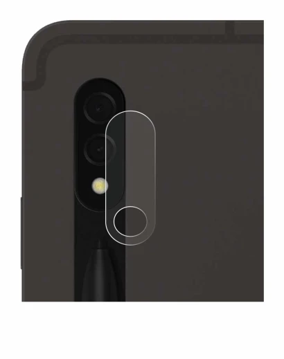 Immagine del dispositivo Samsung Galaxy Tab S8 5G (SOLO Fotocamera) con un'ampia varietà di protezioni per lo schermo.