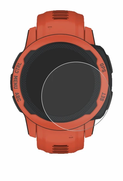 Immagine del dispositivo Garmin Instinct 2S con un'ampia varietà di protezioni per lo schermo.