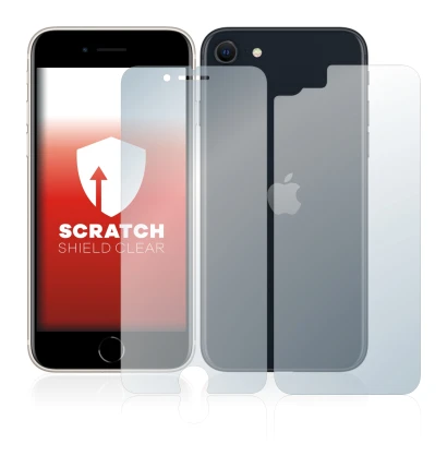 Immagine del dispositivo Apple iPhone SE 3 2022 (Fronte+Retro) con un'ampia varietà di protezioni per lo schermo.