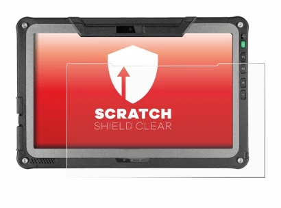 Immagine del dispositivo Getac F110 G6 con un'ampia varietà di protezioni per lo schermo.