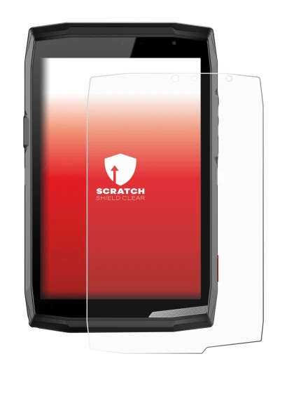Immagine del dispositivo Crosscall Core T5 con un'ampia varietà di protezioni per lo schermo.