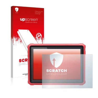 Parte frontale di una confezione del prodotto con il logo del marchio upscreen. Accanto è raffigurato il dispositivo Launch X-