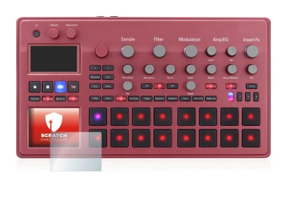 Immagine del dispositivo KORG electribe Sampler con un'ampia varietà di protezioni per lo schermo.