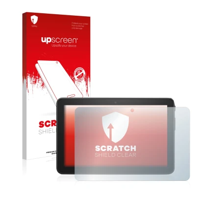 Parte frontale di una confezione del prodotto con il logo del marchio upscreen. Accanto è raffigurato il dispositivo Amazon Fi