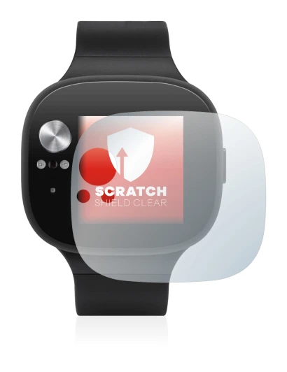 Immagine del dispositivo ASUS Vivowatch BP con un'ampia varietà di protezioni per lo schermo.