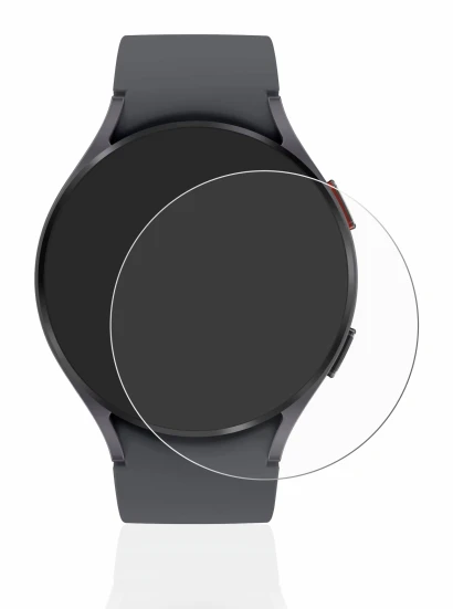 Immagine del dispositivo Samsung Galaxy Watch 5 (44mm) con un'ampia varietà di protezioni per lo schermo.