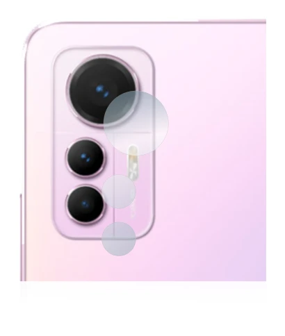 Immagine del dispositivo Xiaomi 12 Lite (SOLO Fotocamera) con un'ampia varietà di protezioni per lo schermo.