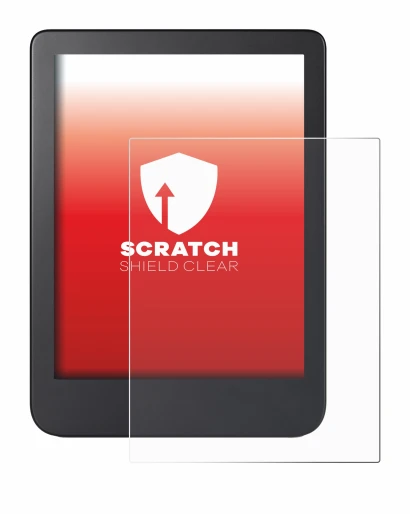 Immagine del dispositivo Kobo Clara 2E con un'ampia varietà di protezioni per lo schermo.