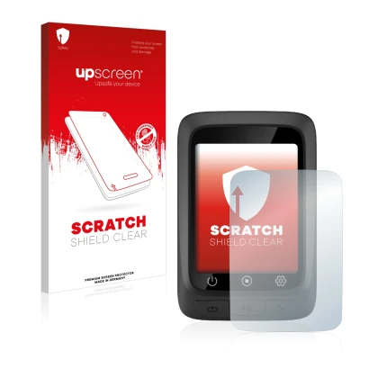 Parte frontale di una confezione del prodotto con il logo del marchio upscreen. Accanto è raffigurato il dispositivo CooSpo BC