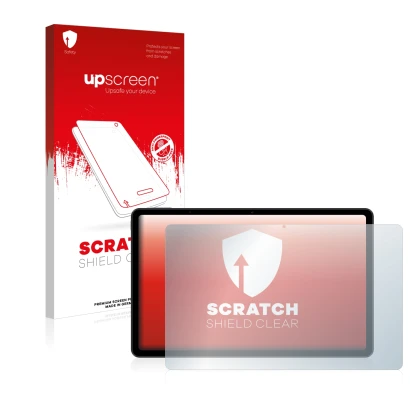 Parte frontale di una confezione del prodotto con il logo del marchio upscreen. Accanto è raffigurato il dispositivo Xiaomi Re