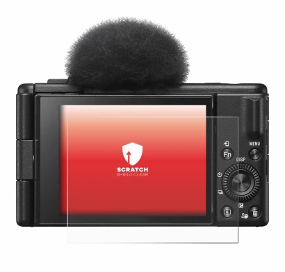 Immagine del dispositivo Sony ZV-1F con un'ampia varietà di protezioni per lo schermo.