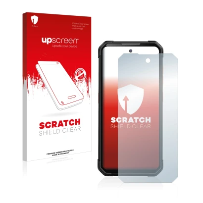 Parte frontale di una confezione del prodotto con il logo del marchio upscreen. Accanto è raffigurato il dispositivo iiiF150 B