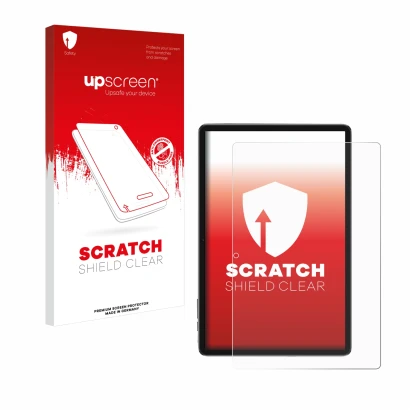 Parte frontale di una confezione del prodotto con il logo del marchio upscreen. Accanto è raffigurato il dispositivo Blackview
