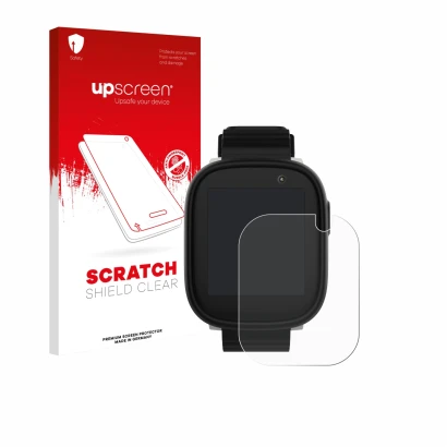 Parte frontale di una confezione del prodotto con il logo del marchio upscreen. Accanto è raffigurato il dispositivo Xplora X6