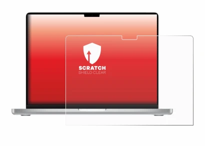 Immagine del dispositivo Apple MacBook Pro 14" M2 2023 con un'ampia varietà di protezioni per lo schermo.