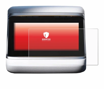 Immagine del dispositivo Tesla Model X Plaid 2023 (Display posteriore) con un'ampia varietà di protezioni per lo schermo.
