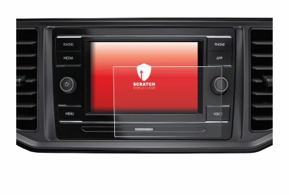 Immagine del dispositivo Volkswagen Crafter Composition Colour 2022 con un'ampia varietà di protezioni per lo schermo.