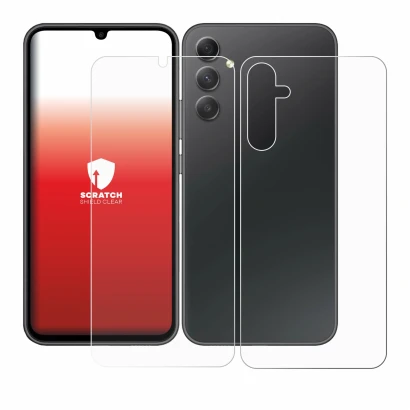 Immagine del dispositivo Samsung Galaxy A34 5G (Fronte+Retro) con un'ampia varietà di protezioni per lo schermo.