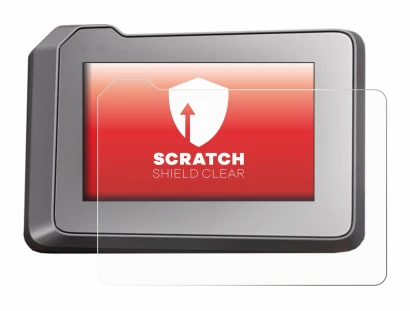 Immagine del dispositivo KTM 1290 Super Duke R 2022 TFT-Display 7" con un'ampia varietà di protezioni per lo schermo.