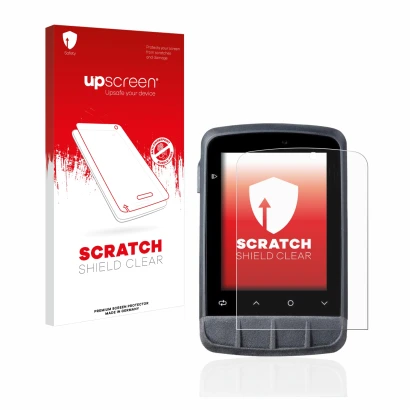 Parte frontale di una confezione del prodotto con il logo del marchio upscreen. Accanto è raffigurato il dispositivo Giant Das